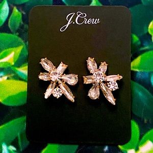 NWT J.Crew Gold & Crystal Studs - Bag Included